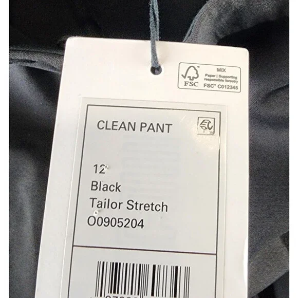 Theory Wool Blend Wide Leg Clean Terena K Pants Women's 12 Black Zip Fly Closure - Picture 14 of 15